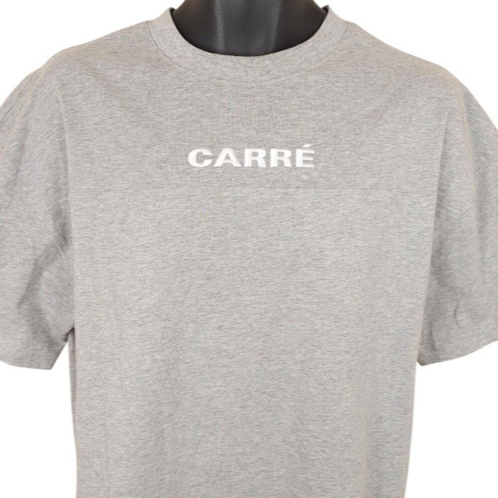 Carré Grid Iron Shirt Mens Size Small Gray OVERSIZED Fit Streetwear